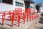 Red railing