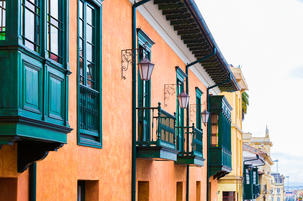 Colonial house in Candelaria, Bogota, Colombia Colonial house in Candelaria, Bogota, Colombia